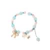Pulseira de orquídea doce nova para primavera e verão, pulseira simples e fresca para amigas estudantes, pulseira degradê da moda em estoque