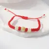 Pulseira Trançada Pedra Luminosa Doze Signos do Zodíaco Fio Vermelho Fio Preto Contas Luminosas Pulseira de Casal Estudante Feminina Atacado