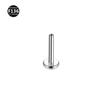 Haste para Lábio e Orelha em Titânio F136 3.0mm Base Rosca Interna Haste de Fundo Plano para Osso da Orelha Liga de Titânio G23 Joias para Body Piercing Brincos