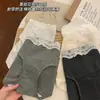 Encaje de tiro largo 10A antibacteriano para niñas 2024 nuevo para damas tiro otoño e invierno cintura agradable a la piel sexy bragas