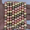 Perlas Redondas Shijia de Color Mixto de Alta Calidad, Cuentas Sueltas para Pulsera, Collar, Accesorios de Joyería, Cuentas Semi-Terminadas al por Mayor