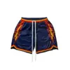 Shorts de Playa Americanos Casuales de Verano Sueltos Rectos Tendencia Secado Rápido Deportivos Delgados de Baloncesto para Hombre