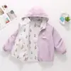 Chaqueta Reversible Nueva para Niñas 2026, Estilo Primavera y Otoño, Cortavientos con Capucha Casual Elegante para Niños Mayores