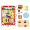 Casa de juegos para niños de exportación transfronteriza, simulación de hamburguesa, postre, pizza, pan, juguete de corte de frutas y verduras, traje, comercio exterior