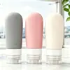 Nuevas botellas de silicona para viaje, set portátil para el hogar y el viaje para limpiador facial, gel de ducha, cosméticos y almacenamiento de lociones