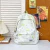 Mochila fufu de leite estrela azul claro coração doce de cura estilo menina para meninas do ensino fundamental e médio mochila de ensino médio
