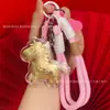 Acessórios de Chaveiro Princesa Dourada do Ano do Cavalo Ouro Puro 999 Fique Rico Instantaneamente Pingente de Bolsa Venda por Atacado em Estoque