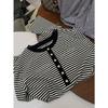 Recomendación Principal26 Nuevo Modelo de Principios de Primavera Chaleco de Punto Texturizado de Algodón Modal con Botón Dorado en Relieve Manga Corta Camisa de Manga Larga