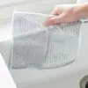 Paño de Limpieza de Alambre Metálico, Malla de Alambre de Acero de una Sola Capa, Secado Rápido, Absorbente de Aceite, Multiusos, Fácil de Limpiar, Adecuado para Lavar Platos y Eliminar Sarro de Ollas