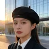 Boina de Poliéster Venda Direta do Fabricante Chapéu de Pintor Estilo Coreano Feminino Chapéu Newsboy Britânico Atacado em Estoque