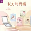 Regalo Creativo Transfronterizo PU Impresión Personalizada Espejo de Maquillaje Espejo Pequeño Espejo Plegable Espejo de Maquillaje Portátil Espejo de Comercio Electrónico