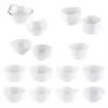 Tazón Pequeño de Melamina, Tazón de Plástico Blanco Imitación Porcelana, Vajilla Comercial para Restaurante de Comida Rápida Auto-Servicio, Hot Pot, Tazón para Condimentos, Tazón para Gachas, Tazón para Arroz, Tazón para Sopa