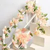 Trepadeira de Rosas Artificiais para Cesta Suspensa de Varanda, Teto Decorativo, Decoração de Tubo de Ar Condicionado, Trepadeira de Flores para Cobrir e Envolver