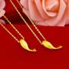 Collar con forma de delfín pequeño de oro y arena de Vietnam, chapado en oro y latón, para mujer, chapado en oro, joyería de moda japonesa y coreana, venta al por mayor