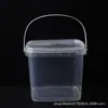 Bolsa Cuadrada Engrosada Cubo Transparente 0.3L-5L Cubo de Arena de Barro de Colores para Juguetes PP con Tapa Almacenamiento Cubo Sellado en Stock