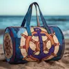 2026 Nueva Serie Náutica Retro Transfronteriza Bolsa de Viaje Acolchada Portátil para Distancias Cortas Bolsa Deportiva Multifuncional para Fitness