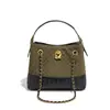 2025 Nuevo Bolso Tote Versátil Tejido para Mujer, Bolso de Hombro Cruzado, Bolso Cubo Pequeño con Cadena Fragante para Viajar