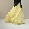 Falda Plisada Texturizada para Mujer Nueva Colección Primavera Verano 2026 Falda Larga con Dobladillo Ancho Falda Simple de Textura de Algodón y Lino