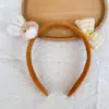 Diadema de felpa antideslizante para mujer, diadema para el pelo, accesorios para el pelo, máscara facial de dibujos animados linda nueva