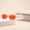 Gafas de sol clásicas de montura pequeña para mujer, gafas de sol con montura de metal retro europeas y americanas, gafas de sol oceánicas de alto nivel al por mayor