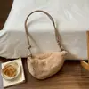 Bolso de felpa transfronterizo para mujer invierno 2026 estampado de leopardo estilo nuevo moderno versátil de un solo hombro axila bandolera bolso de viajero bolsa de albóndiga