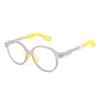 Nuevas gafas de moda para niños y niñas con montura redonda de color antiazul TR90, montura de gafas con lentes planas en contraste JH-TR206
