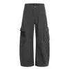 Calças de Trabalho Americanas Largas 11Kn para Homens e Mulheres, Algodão Puro Lavado, Visual Vintage, Multi-Bolsos, Tendência, Calças Casuais Slim-Fit