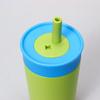 Taza de café aislada de acero inoxidable de doble capa de 12 oz transfronteriza para niños con pajita de succión de silicona, taza fría para coche para exteriores, venta al por mayor