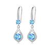 Aretes de Gota de Agua de Plata Esterlina S925 de Longitud Media Simples Elegantes Diseño Nicho Ins Estilo Lujo Accesible Regalo de Cumpleaños