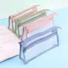 Nuevo Estuche de Lápices de Malla Transparente 2026, Caja Triangular de Papelería para Exámenes, para Niños y Niñas