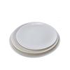 Venta al por mayor Cerámica Blanco Puro Plato Redondo Juego de Platos para Cena Hotel Hogar Plato para Bistec Hueso Chaozhou Cocina Comida Occidental Comercio Exterior
