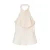 Serie de ropa de verano para mujer de comercio exterior transfronterizo, estilo europeo y americano, top sin mangas halter dulce y picante