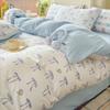 Classe um Quatro Estações Camada Dupla Quatro Peças Jacquard Xiaozhu Três Peças Dormitório Estudantil Ins Roupa de Cama Floral Fresca