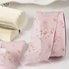 Cinta de Gasa con Raya Cuadros Oscuros Arrugada para Manualidades Caseras Suministros Cinta Impresa Material para Lazos DIY Accesorios para el Cabello