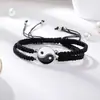 Pulsera tejida a mano de 8 caracteres transfronteriza, pulsera trenzada de Nudo Tai Chi, nudo plano, pulsera de amistad para exportación, pulsera de pareja