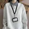 Sudadera retro americana a cuadros con cuello polo 2026, unisex, corte holgado, estilo universitario, look en capas, camiseta de manga larga, moderna para otoño