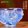 Taza de Suministro de Agua de Aldea de Xizang Taza de Adoración a Buda Vidrio Ciruelo Orquídea Bambú Crisantemo Hogar Pre-Buda Regalo Creativo Adornos Cuenco de Suministro de Agua para Adoración a Buda