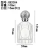 Em Estoque Frascos de Perfume 50/100ml, Frascos Vazios de Vidro Transparente com Rosca 15mm com Tampa Floral e Borrifador