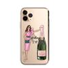 Comercio Exterior Nueva Personalidad Artística Carcasa para Teléfono Móvil de Niña iPhone16ProMax para Mujer Adecuada para Cubierta Protectora Apple 12
