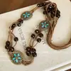 Cinturón Retro para Mujer, Estilo Étnico, Lujo Ligero, Estilo Bohemio de Alta Gama, Cadena de Cintura Tejida a Mano, Accesorios de Corbata, Cinturón