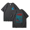 Venda Quente Transfronteiriça Primavera e Verão Novo Estilo Japonês Fresco Tendência Marca Estampada Gola Redonda Manga Curta Casal Estudante Camiseta Top Unissex