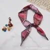 Lenço de Seda Liso Largo Longo Retro para Mulheres Faixa de Cabeça Versátil Fita Estreita Prendedor de Cabelo Lenço de Cabeça Lenço de Pescoço de Camisa Decoração Lenço Quadrado Pequeno