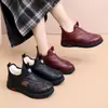 Zapatos de Algodón del Viejo Pekín para Mujer, Invierno con Forro de Terciopelo Cálido Impermeables, Zapatos para Madres de Mediana Edad y Ancianas, Suela Suave Antideslizante, Zapatos para Señoras Mayores y Abuelas