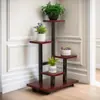 Soporte de flores de hierro forjado para balcón, soporte para macetas de suculentas, estante decorativo para jarrones de sala de estar, estilo escalonado, elegante, móvil y conveniente
