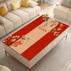 Alfombrilla para Mesa de Café, Alfombrilla Protectora de Cuero de Doble Cara a Prueba de Aceite e Impermeable, Sensación Festiva y de Alta Gama, Mantel para Mesa de Café de Mueble de TV de Sala de Estar