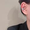 Clip de Oreja Estrella de Zircón Ultra-Flash Diseño de Nicho Ins Delicado Clip de Oreja Avanzado Perno de Oreja Juego de Tres Piezas