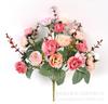 Flor Artificial 21 Rosas de Diamante Ramo Pequeño de Rosas Venta Directa de Fábrica Flor Falsa al por Mayor Decoración del Hogar Guangzhou Estambres de Rosa