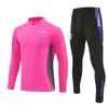 Uniforme de Fútbol Club Otoño e Invierno Ropa Deportiva para Hombre y Mujer Traje de Fitness con Media Cremallera Traje de Entrenamiento de Manga Larga con Texto Imprimible