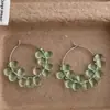 Pendientes de Cristal Transparente Brillante con Perlas Textura Simple Nicho Orejera de Alta Gama 2025 Nueva Llegada Pendientes para Mujer