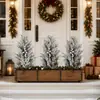 Planta artificial com base, pinheiro de Natal e folhas de cipreste, Decoração de Natal, Planta de Natal com agulhas de pinheiro, bagas vermelhas e pinhas